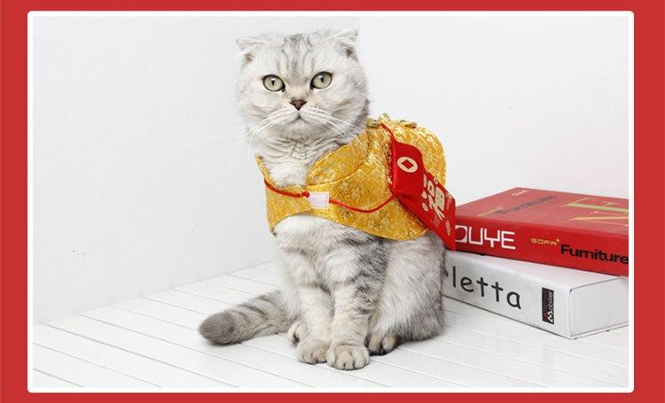 Cloak Wind – Chinese New Year Pet Cloak with Red Envelope for Kittens