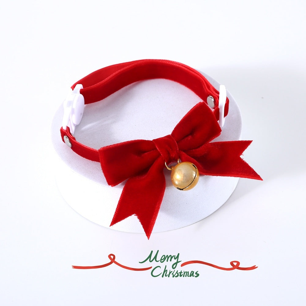 Festival & Christmas Velvet Bow Tie – Anti-Suffocation Buckle Design