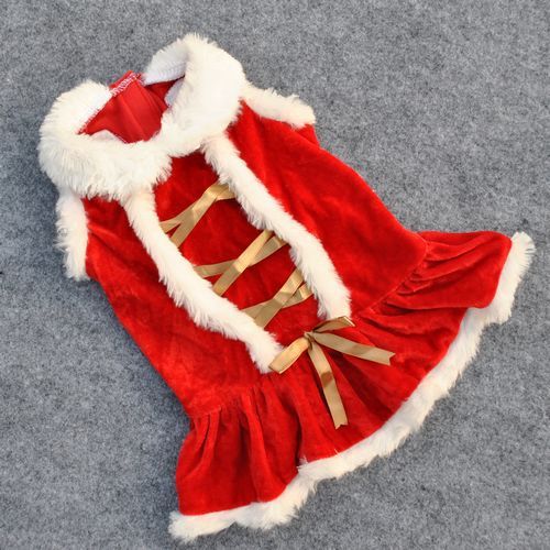 Pet Clothing – Classic Red Skirt for New Year & Christmas