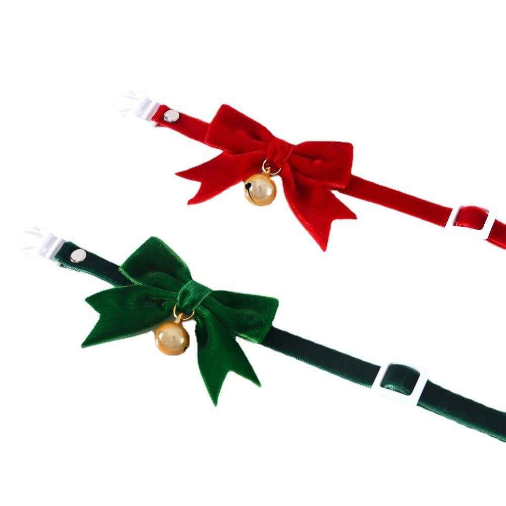 Festival & Christmas Velvet Bow Tie – Anti-Suffocation Buckle Design