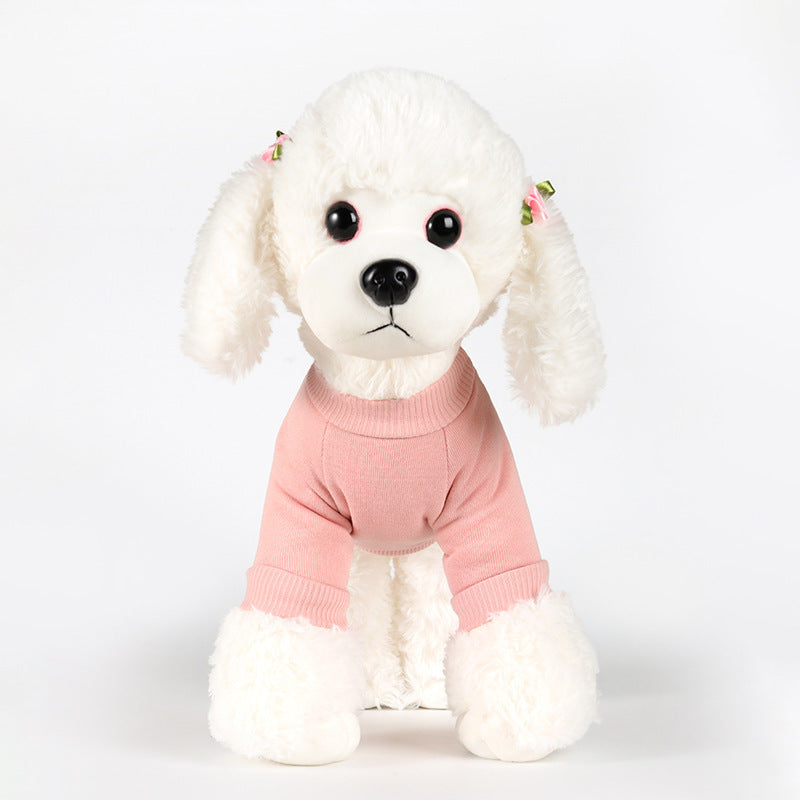 Small Dog Teddy Cartoon Sweater – Cute Clothing