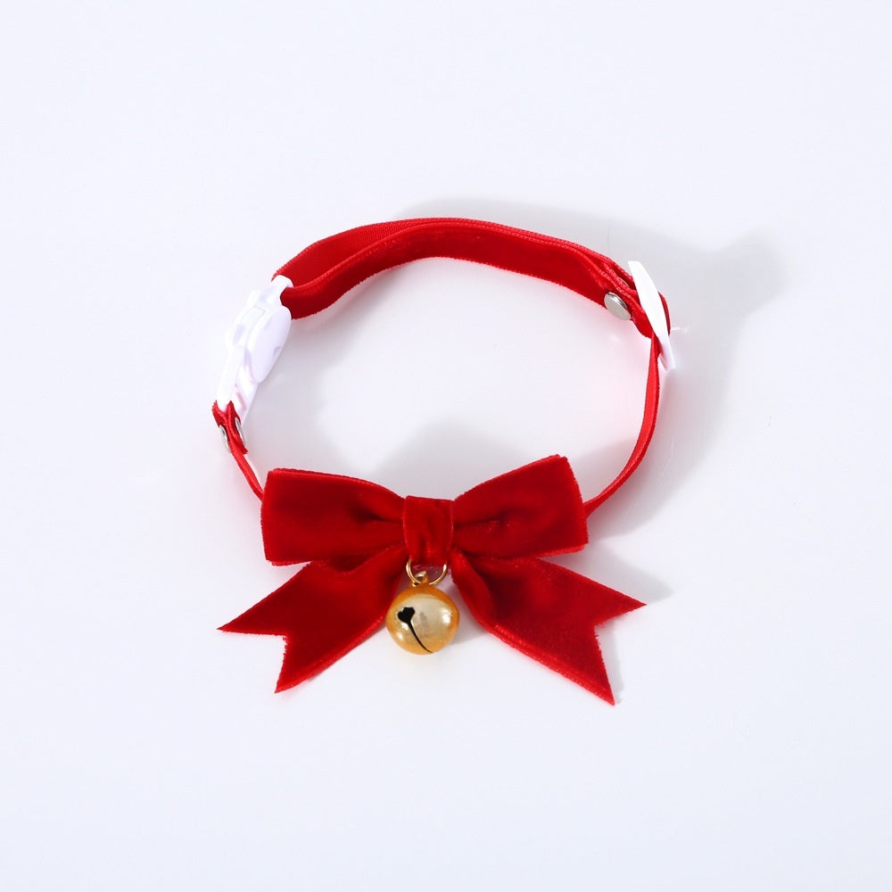 Festival & Christmas Velvet Bow Tie – Anti-Suffocation Buckle Design