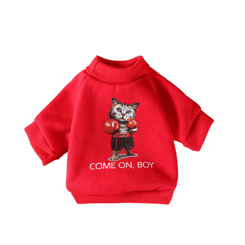 Small Dog Teddy Cartoon Sweater – Cute Clothing