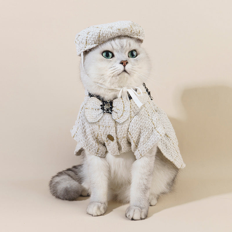 Classic Cat Accessories Set – Matching Hat, Coat & Skirt