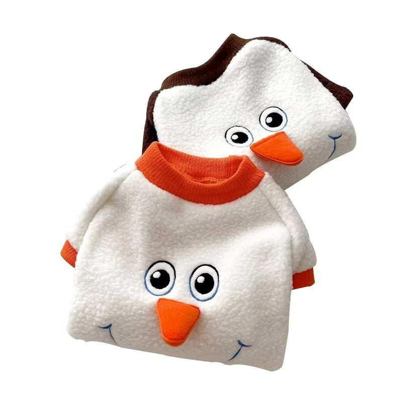 Christmas Snowman Dog Hoodie – Funny Transformation Outfit