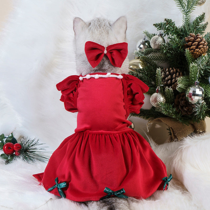 Pet Dress – Silver Fox Velvet Cat Clothes