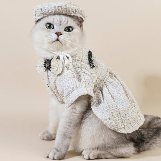 Classic Cat Accessories Set – Matching Hat, Coat & Skirt