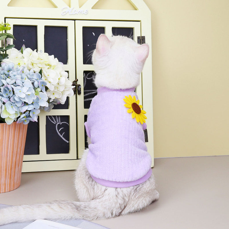 Pet Clothing – Sunflower Design for Dogs & Cats