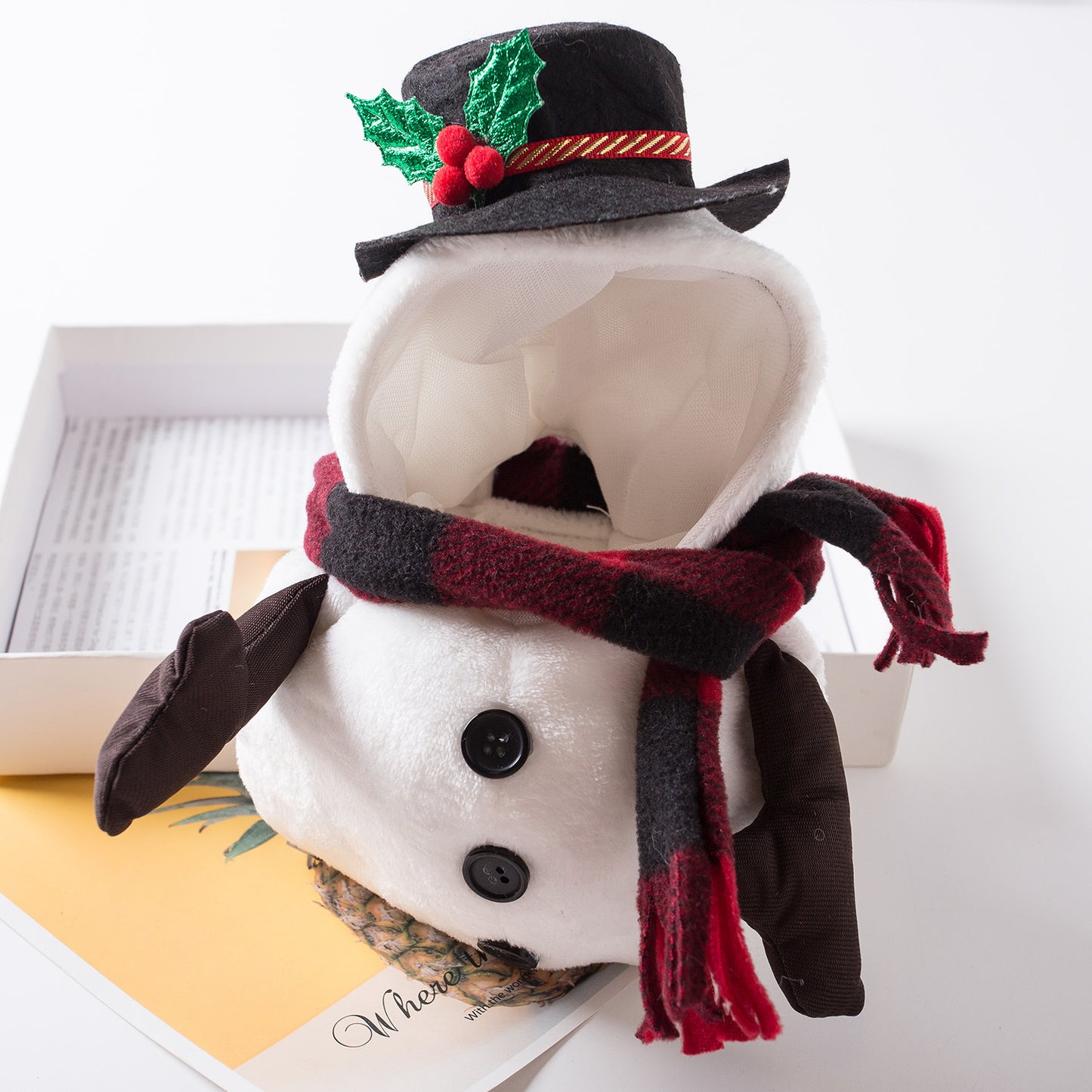 Christmas Snowman Pet Costume – Funny Holiday Outfit