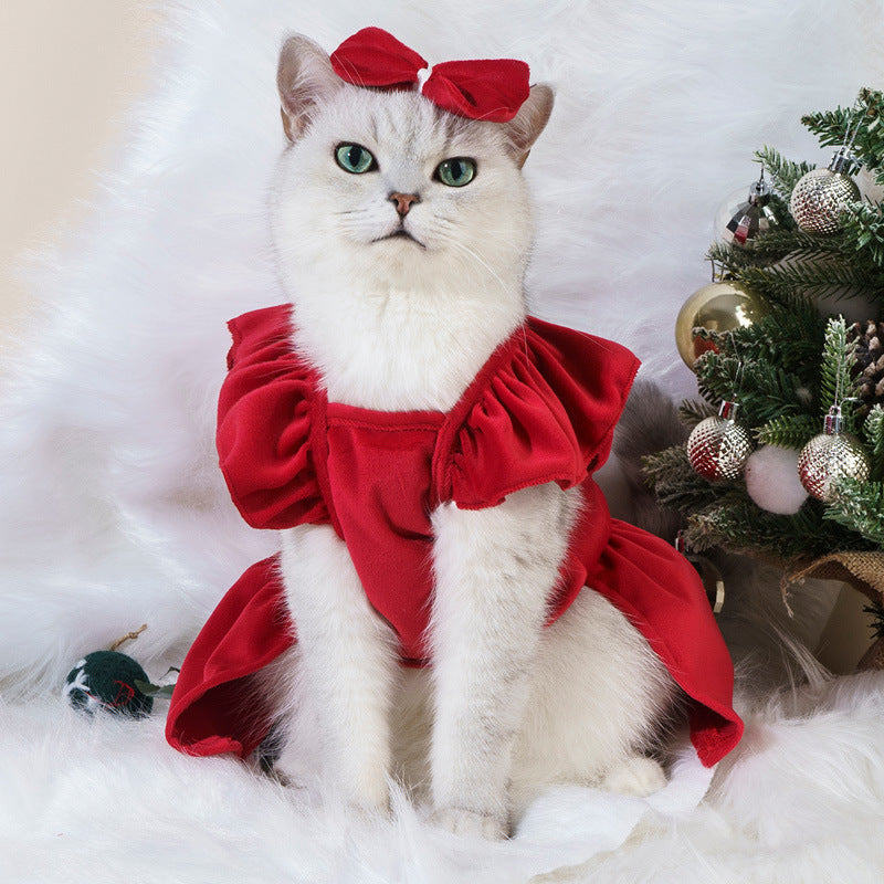 Pet Dress – Silver Fox Velvet Cat Clothes