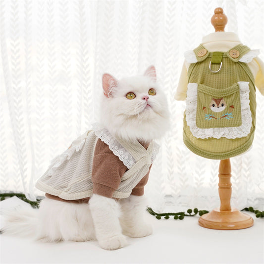 Pet Dog & Cat Cartoon Vest – Perfect for Outings